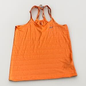 Nike Dri-FIT Women’s Small Orange Strappy Racerback Athletic Tank Top Running